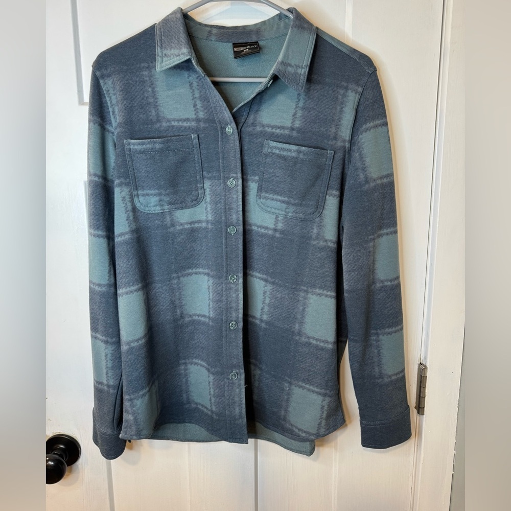 32 Degrees Heat Ladies Sz S Fleece Shirt Plaid Button Down Long Sleeve